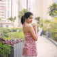 The Blush Paisley Halter Set