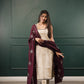 Champagne Ziya Shimmer Silk Suit Set