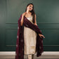 Champagne Ziya Shimmer Silk Suit Set