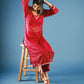 The Crimson Flora Sheer Kurta Set