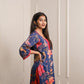 Firoza Phool Crepe Floral Kurta Pant Duo