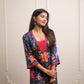 Firoza Phool Crepe Floral Kurta Pant Duo